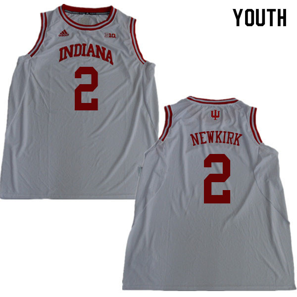Youth #2 Josh Newkirk Indiana Hoosiers College Basketball Jerseys Sale-White